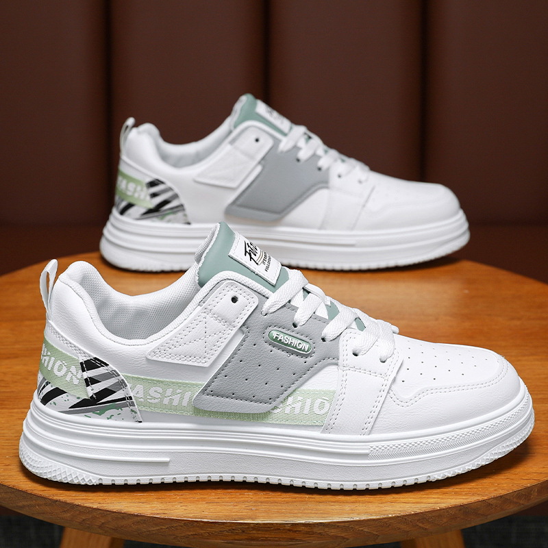Spring Men's Shoes New breathable white shoes men's Korean-style fashionable all-Match platform sports casual sneakers fashion shoes
