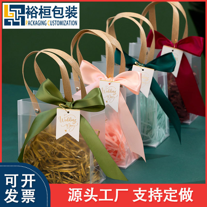 Mother's Day Transparent Handheld Gift Bag Wedding Souvenir Wedding Candy Bag Wedding Bridesmaid Tote Bag Gift Bag Christmas