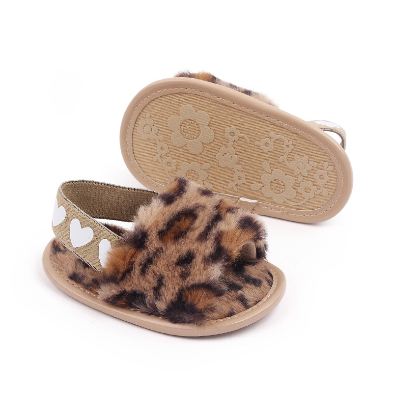 Picture of 0-1 years old elastic baby sandals fashion tie-dyed baby shoes fluffy sandals toddler shoes 2801