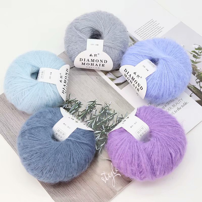 Picture of Mohair wool hand-woven diy woven shoes wool group Crochet thread baby wool fabric factory wholesale