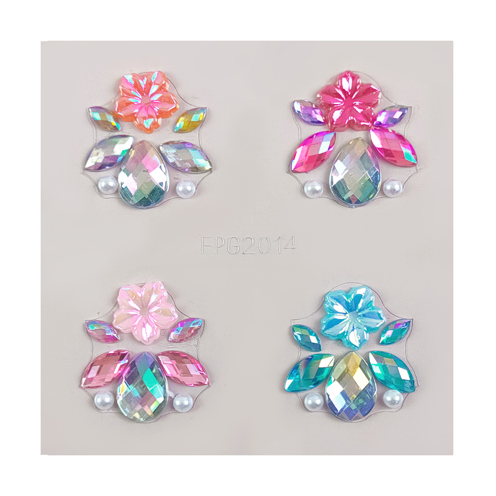 Picture of Eyebrow Diamond Paste Cross-border Face Diamond American Holiday Party Rhinestone Gem Paste Rainbow Eye Makeup Stage Makeup Tattoo Paste Diamond