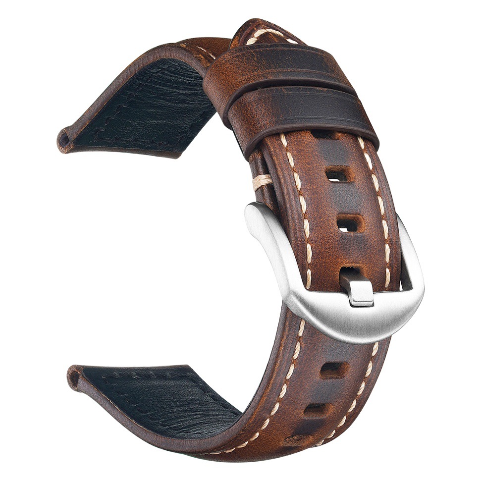 Foreign Trade Hot Style Handmade Retro Genuine Leather Watch with Oil Wax First Layer Cowhide Bracelet 18/20/22/24/26mm