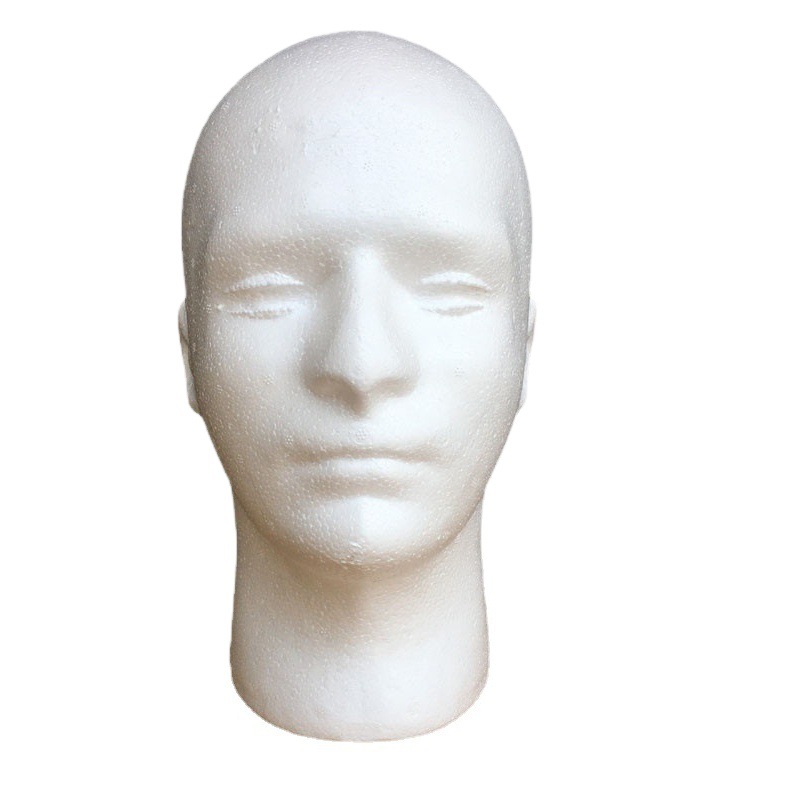 Wig Head Mold Emulator Men's Foam Head Fixed Wig Glasses Hat Display Stand Abstract Model Head Props