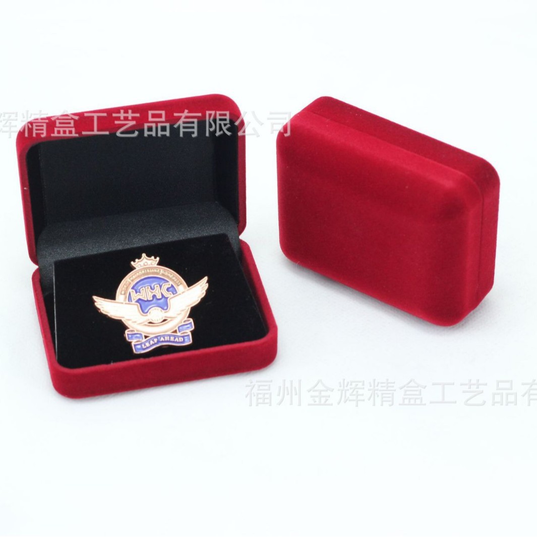 Ready Stock Large Badge Medal Earrings Pendant Pair Ring Plastic Flocked Jewelry Box