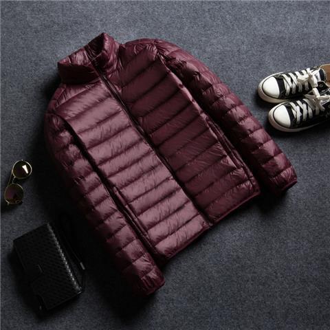 Picture of Light Feather Cotton-padded Jacket Short Autumn and Winter 2021 New Style plus size Men's Hooded Cold-proof Warm Jacket with Vertical Collar