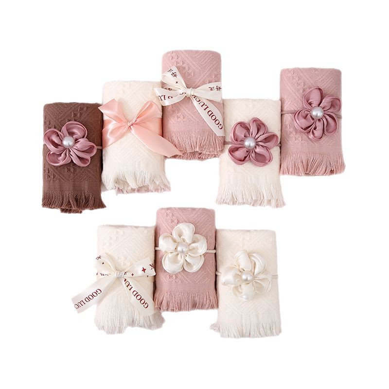 Picture of Accompanying gift cotton tassel towel wedding wedding wedding bridesmaid return gift creative gifts wholesale