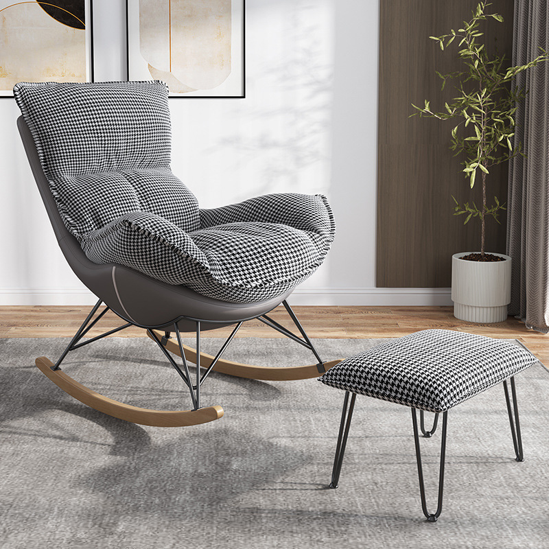 Rocking chair, adult recliner, Internet celebrity rocking chair, lazy sofa, living room balcony, home leisure lobster chair, leisure chair