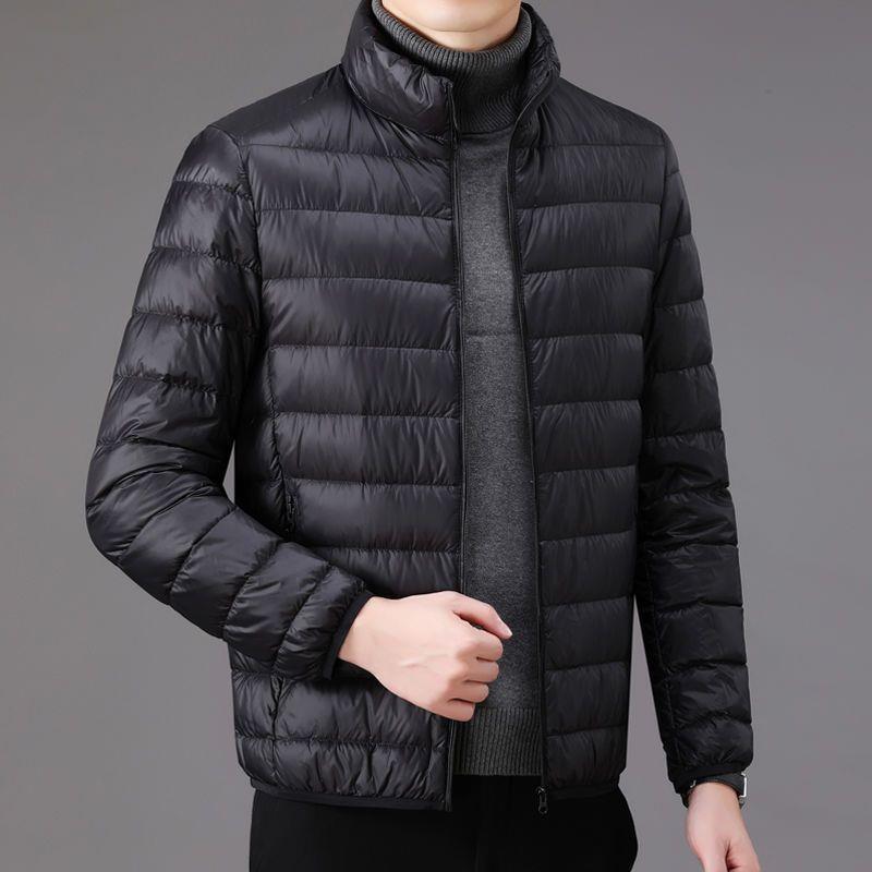 Picture of Men's Down Cotton-padded Jacket 2023 Autumn and Winter New Light and Thin Short Cotton-padded Jacket for Middle-aged Dad Winter Cotton-padded Jacket Coat
