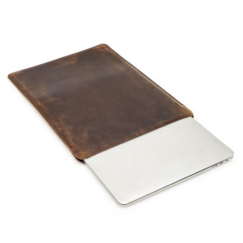 Picture of macbook Pro Cowhide Protective Case for Apple Laptop Air 13.3 Inch Genuine Leather Sleeve