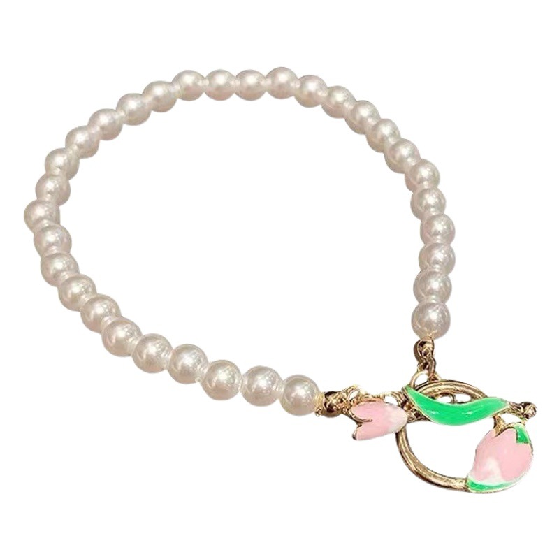 Super Fairy Pearl Tulip Bracelet Korean French Style Cool Style Simple All-match Elegant Fashion Bracelet