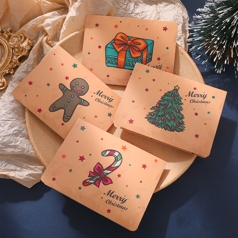 New Christmas greeting card retro creative card envelope suit wish blessing folding card Amazon hot sale