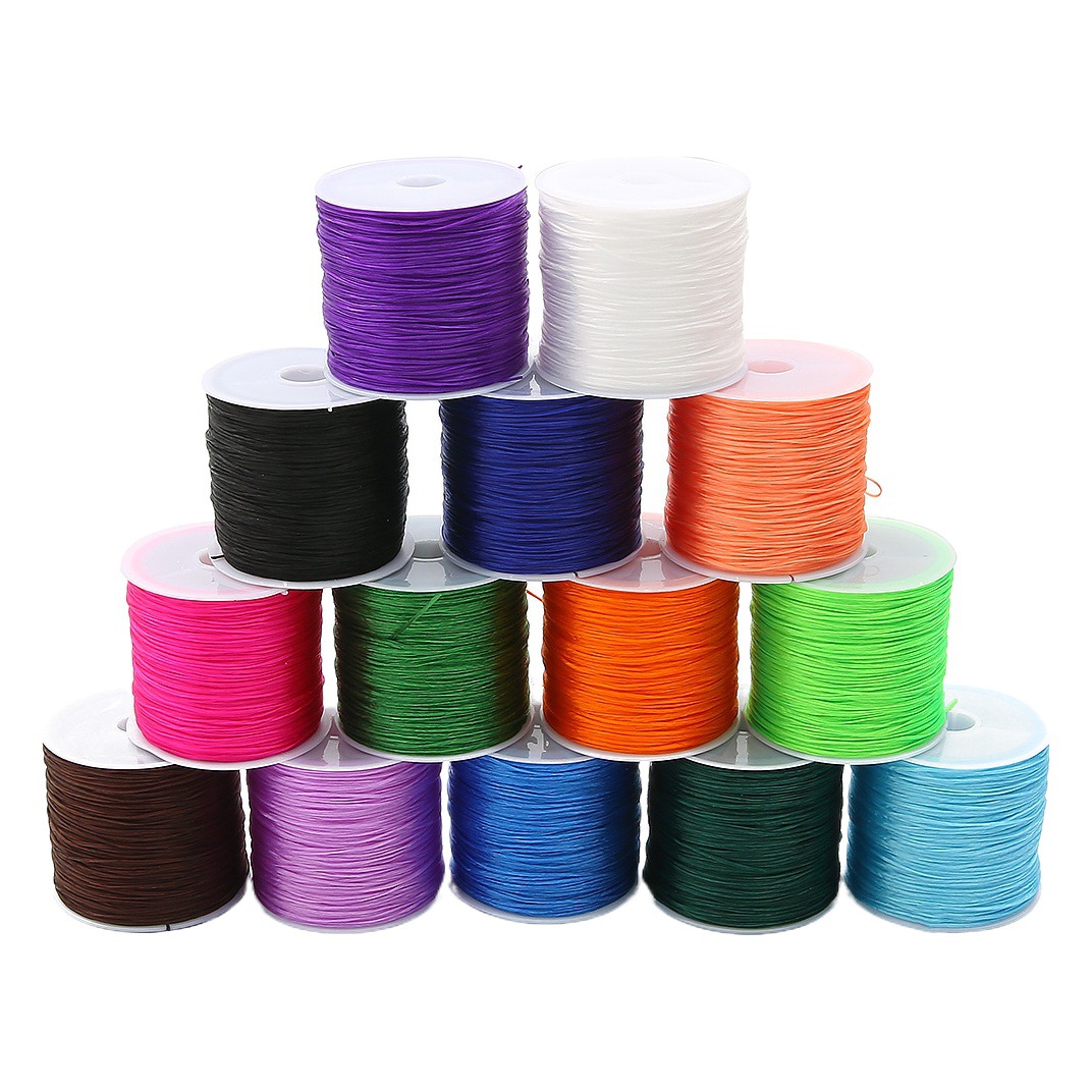 Color elastic line handmade DIY bracelet beaded accessories braided rope jewelry line accessories elastic line flat line