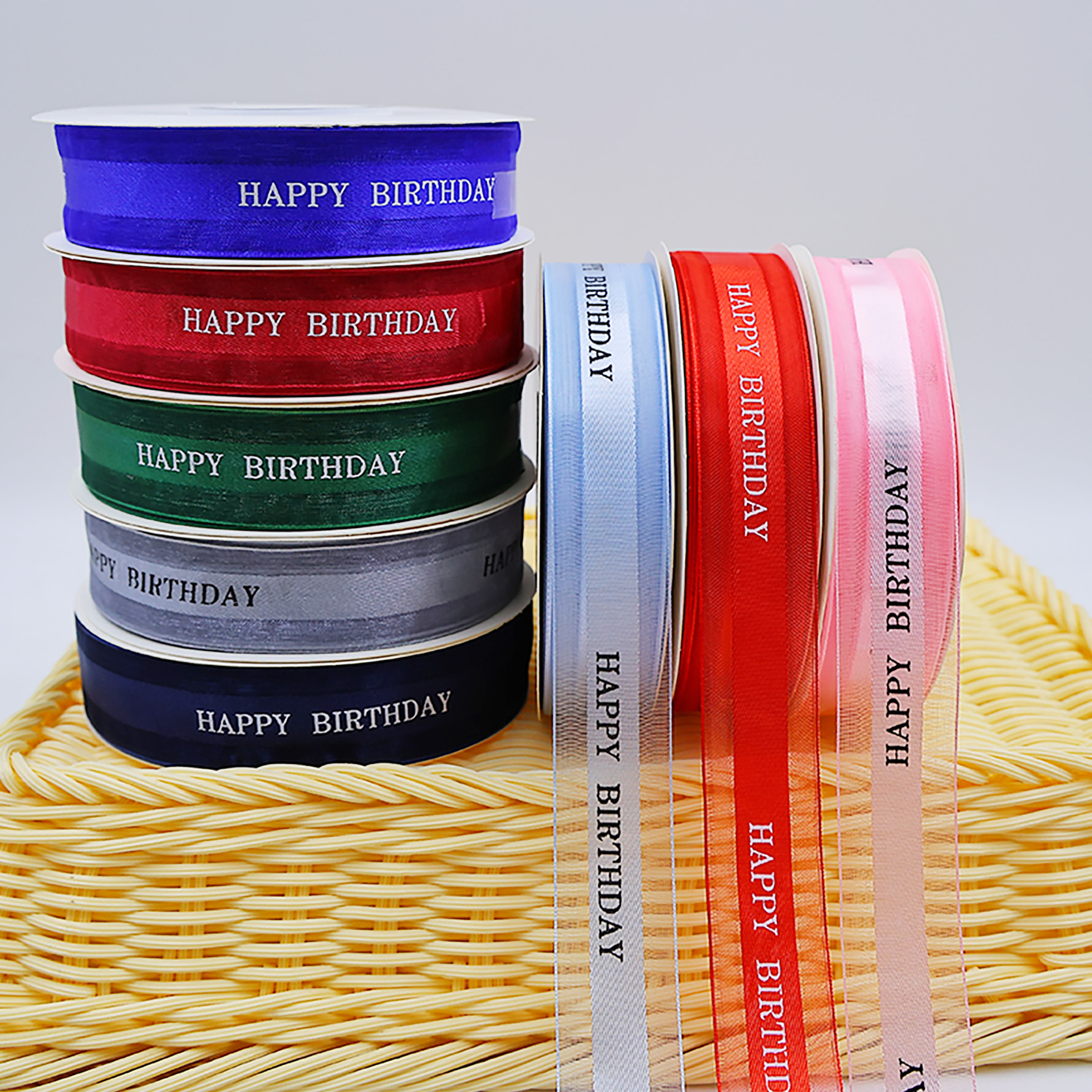 Picture of Gift Box Ribbon Packaging Ribbon Decorative Belt Tie Ribbon Baking Ribbon Birthday Logo Edge Gift Tie Satin