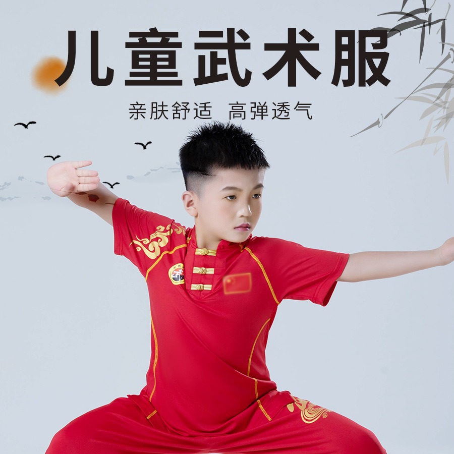 Daye Hengtong Children's Wushu Performance Clothing Training Competition Training Clothing Professional Children's Summer Performance Clothing Set