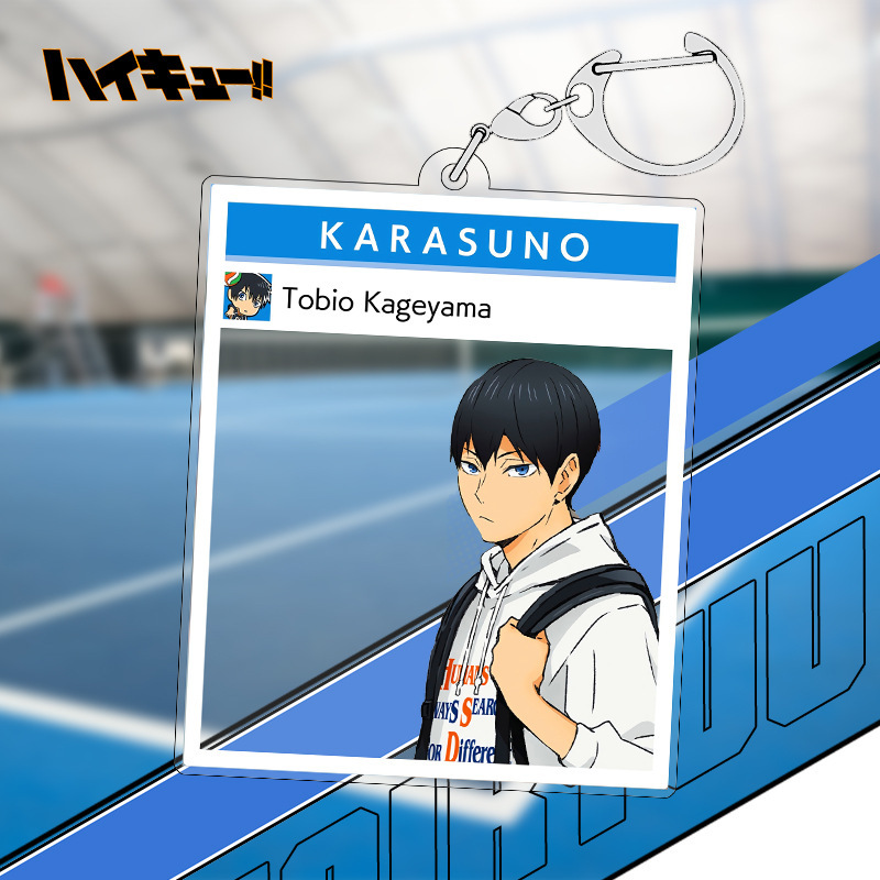 Picture of Volleyball Youth peripheral transparent card pendant Japanese Xiang Xiangyang claw grinding total Moon Island acrylic transparent card pendant