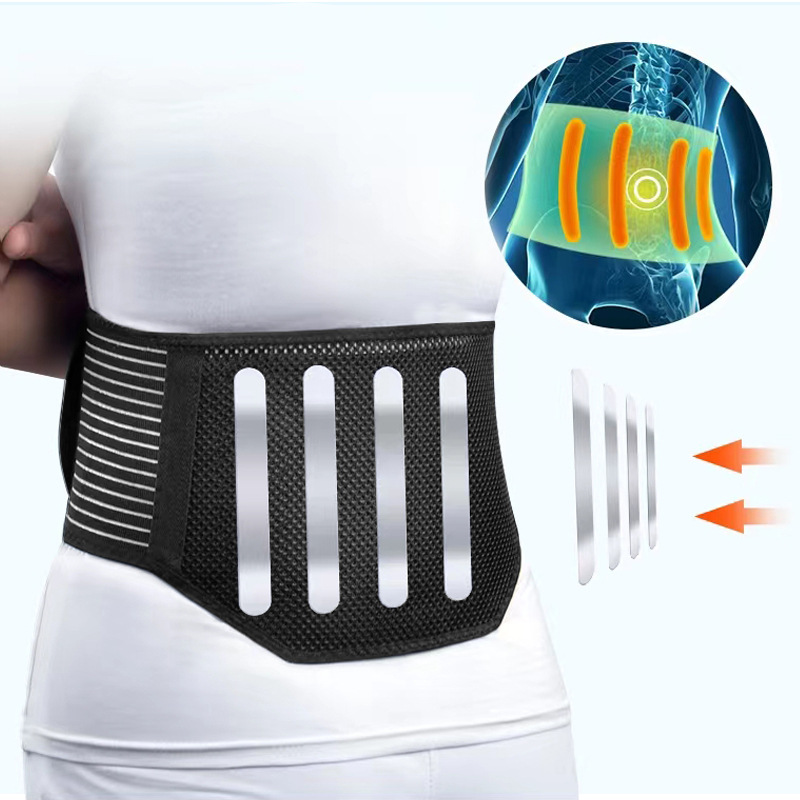 Picture of 2025 Cross-Border Hot-Pressed Strong Magnetic Stone Waist Belt Steel Plate Support Self-Heating Waist Belt Lumbar Disc Warm Waist Support