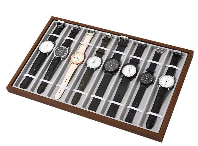 Picture of Large-Capacity 8-Slot Watch Display Stand Prop, Watch Strap Display Tray, Large-Capacity Watch and Jewelry Storage Tray