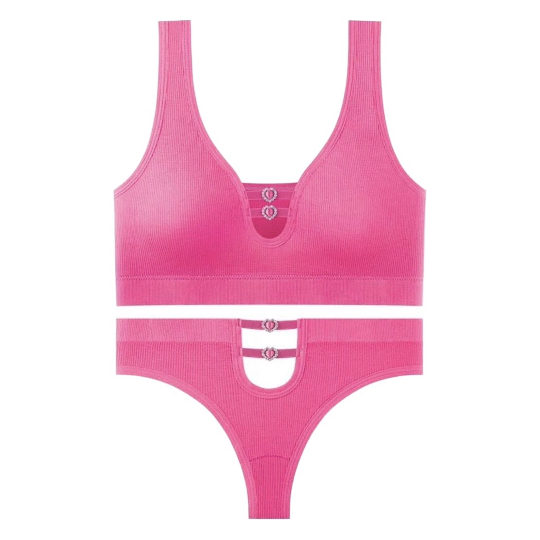 Summer New Casual Sports Vest Women's suit Triangle Shorts with Chest Pad Push-up V-Neck Sling Underwear