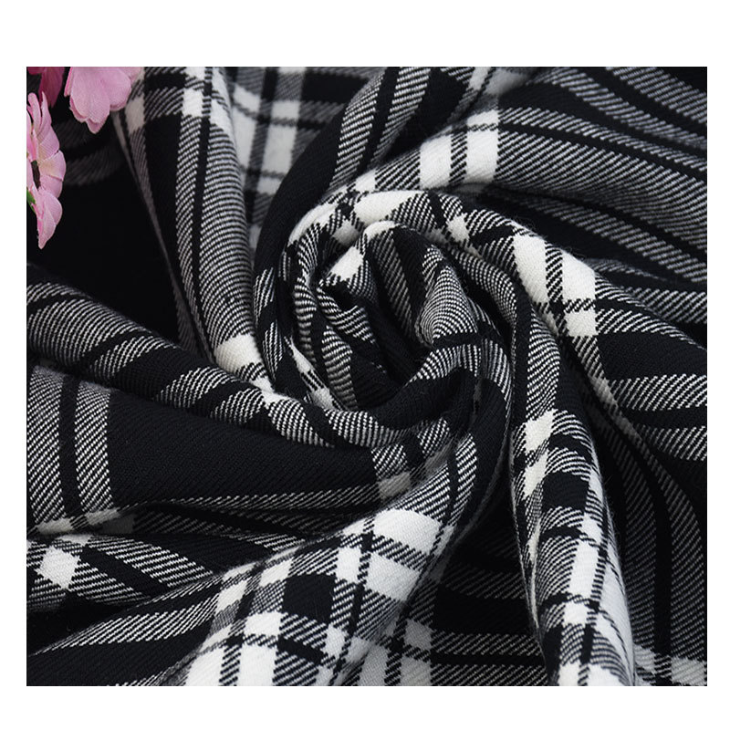 tr yarn-dyed stretch Plaid classic black and white plaid autumn and winter suit overskirt fabric