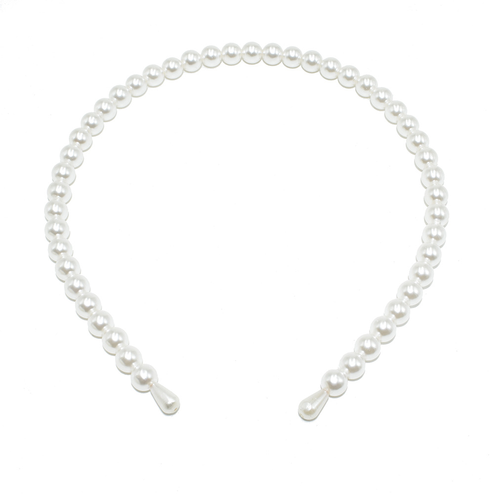 Picture of European and American Hot Selling Ladutong Large Pearl Headband Wedding Headwear Photo Studio Jewelry Handmade Beaded Pearl Headband