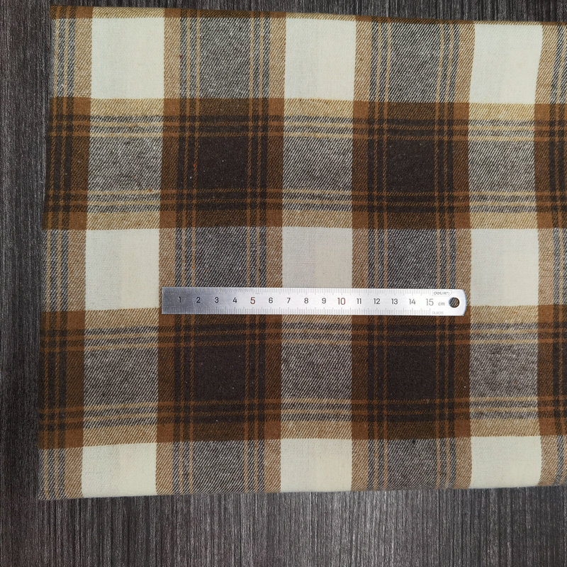 Picture of Spot twill sanding cotton plaid children's shirt plaid fabric 21 yarn-dyed flannel decorative fabric