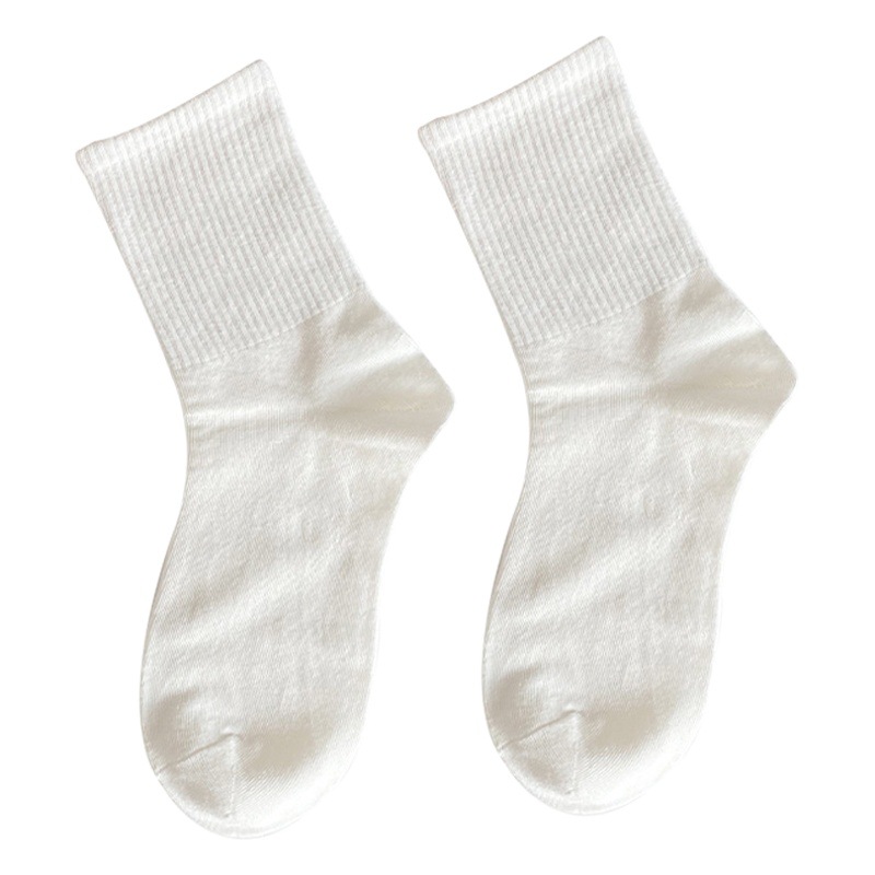 White Socks Women's Cute Japanese Style jk Socks lolita Lace Cotton Socks Instagram Style Trendy Summer Mid-length Socks Spring and Autumn Thin
