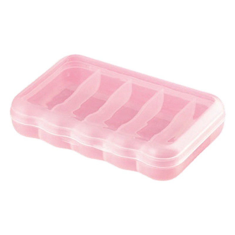 Wholesale sales five-grid earplugs box rectangular plastic box transparent PP storage box parts accessories jewelry packaging box