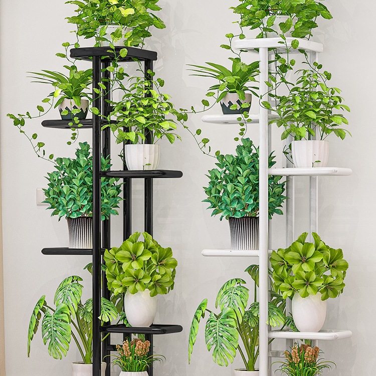 Flower Rack Living Room Floor-Standing Indoor Home Balcony Storage Rack Multi-Layer Iron Pothos Plant Display Flower Pot Rack