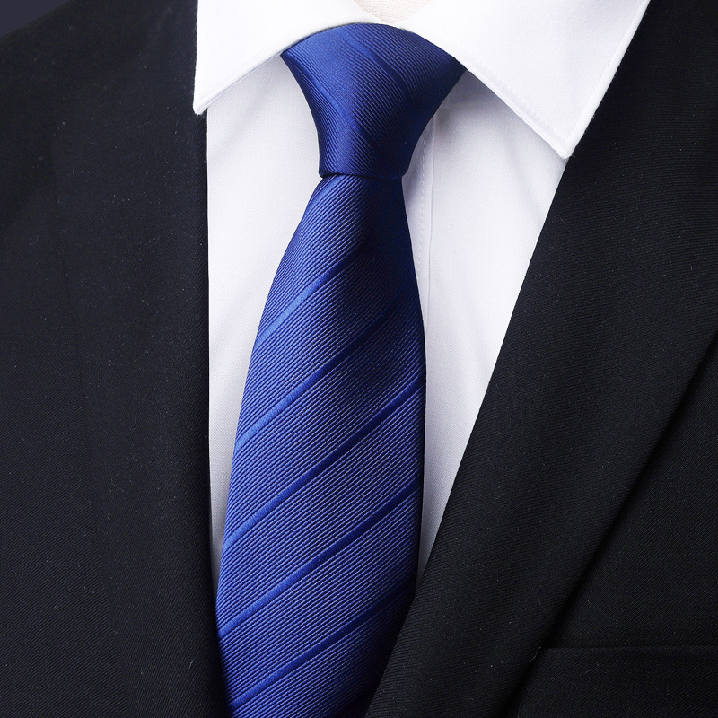 Picture of 2022 spring calm and generous striped tie polyester business workplace party tie men