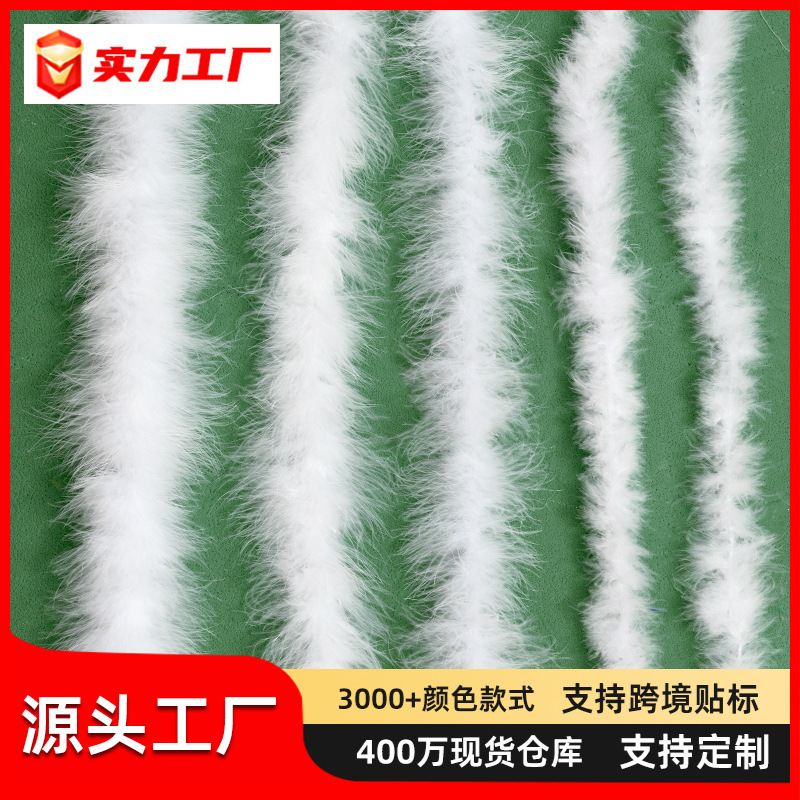in stock wholesale white full-fledged turkey feather feather feather strip headdress decoration material clothing accessories
