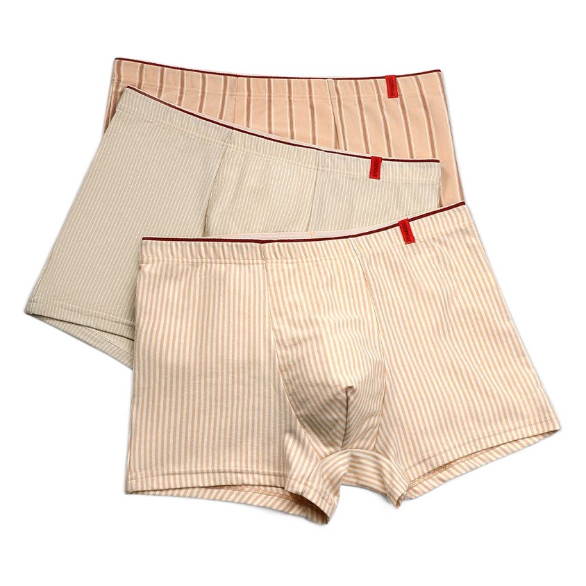 Pure Cotton Underwear Men's Fashionable Striped Boxers Fashionable Sports Men's Shorts Youth plus size Comfortable Boxers