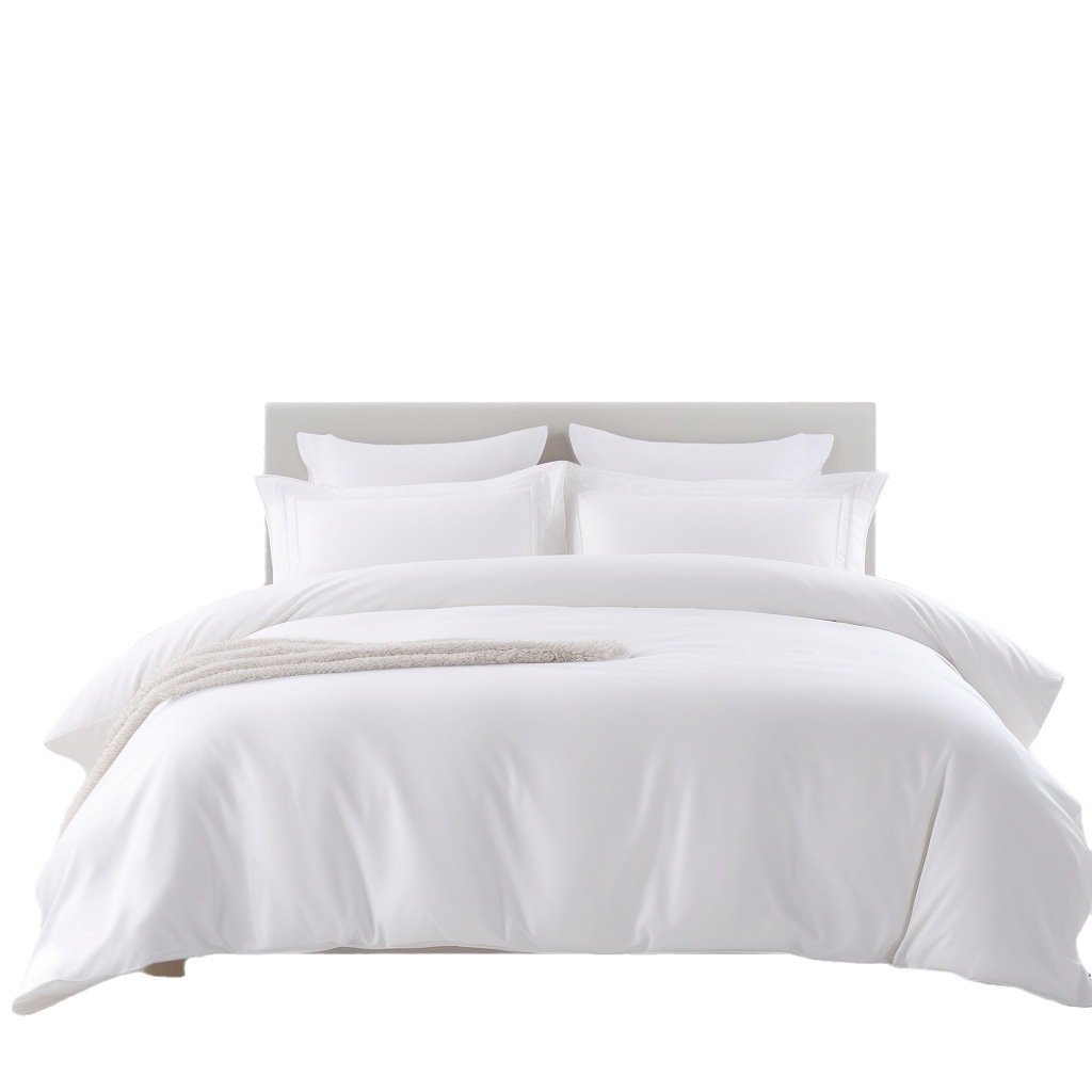 Picture of Hotel Cloth Four-piece Bed Sheet Quilt Cover Bedding White Bed Cotton Hotel Cloth Four-piece Set