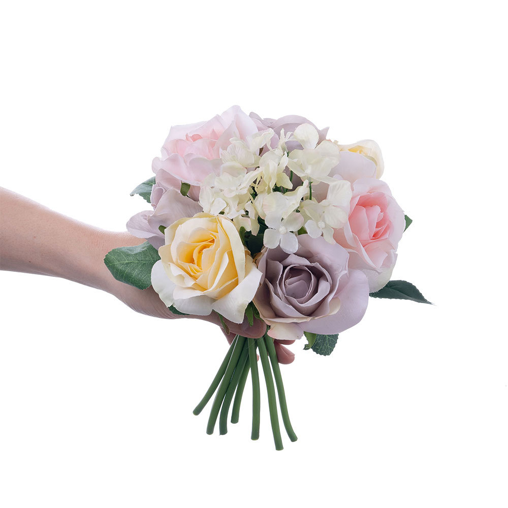 Picture of Factory sales rose color flowers wholesale home decoration wedding supplies holding flowers bouquet GF12510