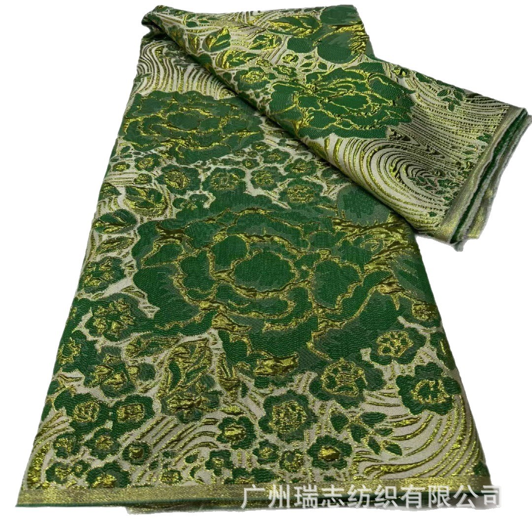 Picture of Chinese Style Embossed Flower Pattern Jacquard Fabric European and American Catwalk Fashion Cheongsam Evening Dress Lace Cloth Brocade
