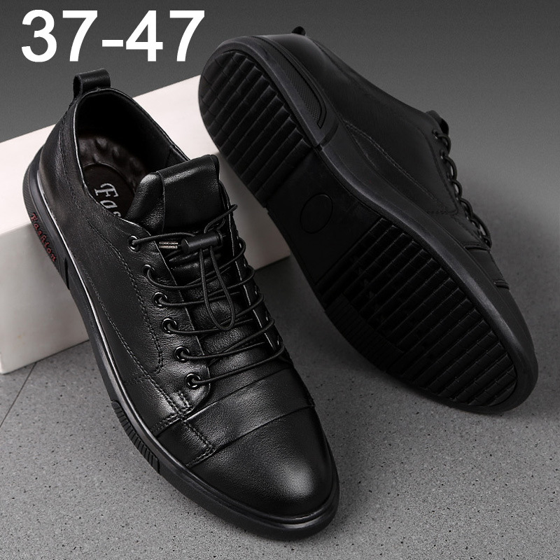 Men's Shoes Autumn and Winter New Korean Style Casual Leather Shoes Lazy Car Shoes Sports White Shoes Fashionable British Board Shoes for Men
