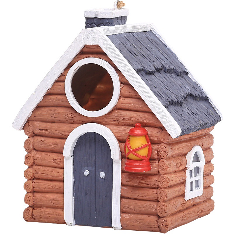 Garden Balcony Layout Decoration Creative Outdoor Bird House House Tree Hanging Decoration Courtyard Landscape Bird Nest Hanging Nest