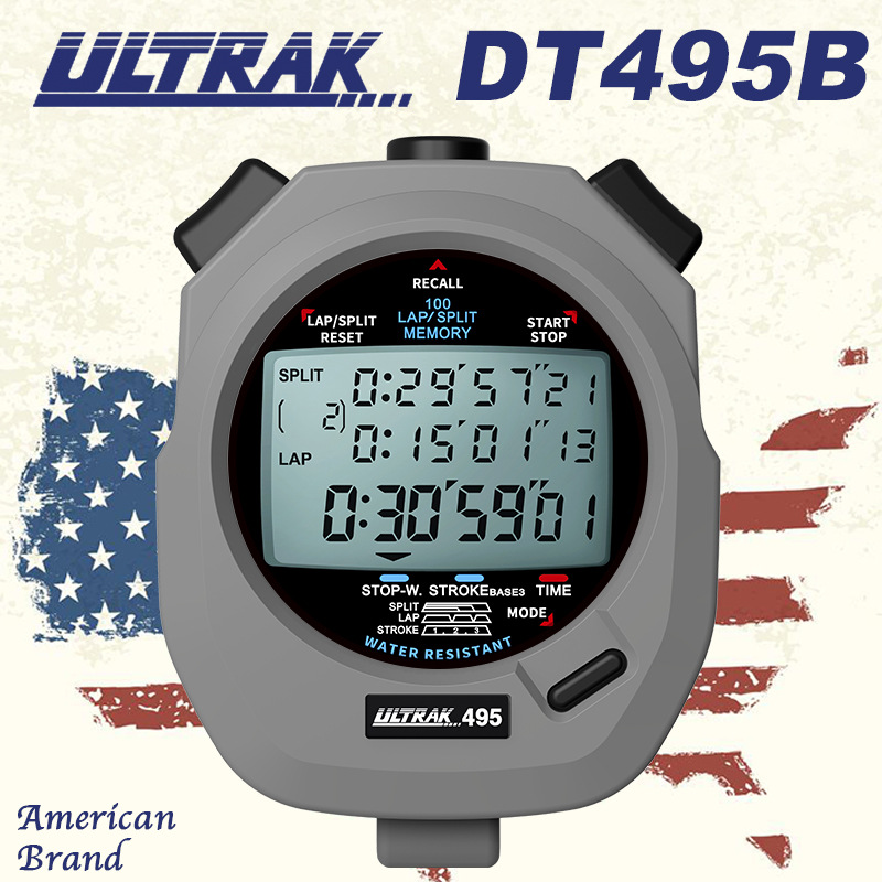 Picture of Electronic stopwatch DT495B Dingerzhi ULTRAK Osek 100 Channel 3 Row Display Timer Track and Field Training