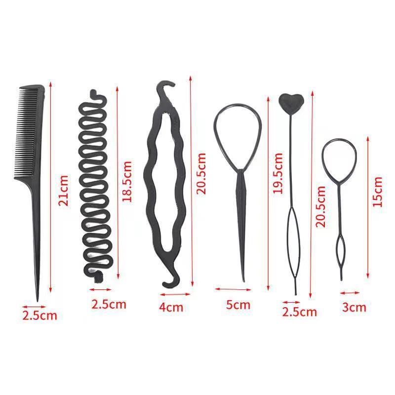 Picture of Korean-style fashion hair portable hair curler six-piece set hair pulling pin ball head flower brace hair styling tool