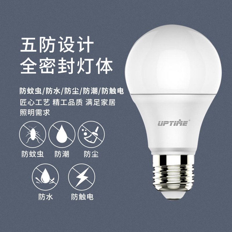 Picture of Factory wholesale led bulb e27 screw plastic aluminum bulb lighting household energy-saving lamp super bright eye protection bulb
