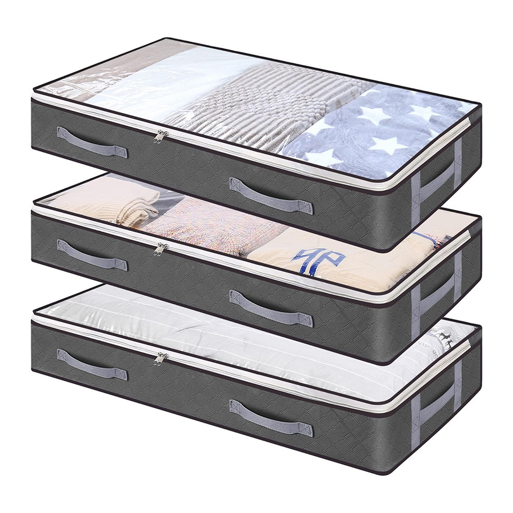 Picture of Amazon Explosions H-type Portable Bed Storage Bag Foldable Quilt Bag Clothes Storage Box Dust-proof Storage Box
