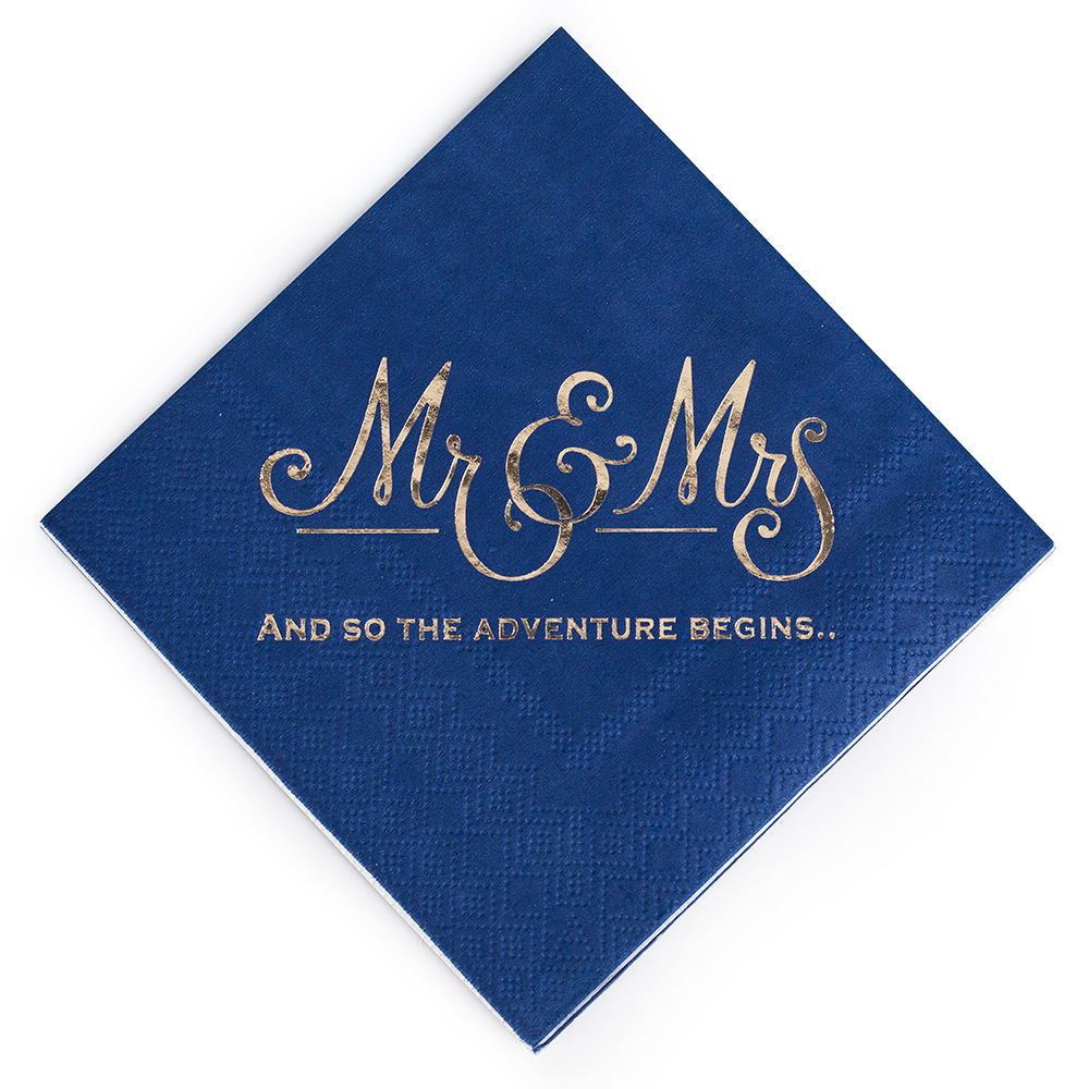 Picture of Cross-border New Hot Selling 100 Piapers Bronzing Disposable Napkins Birthday Party Tissue for Amazon