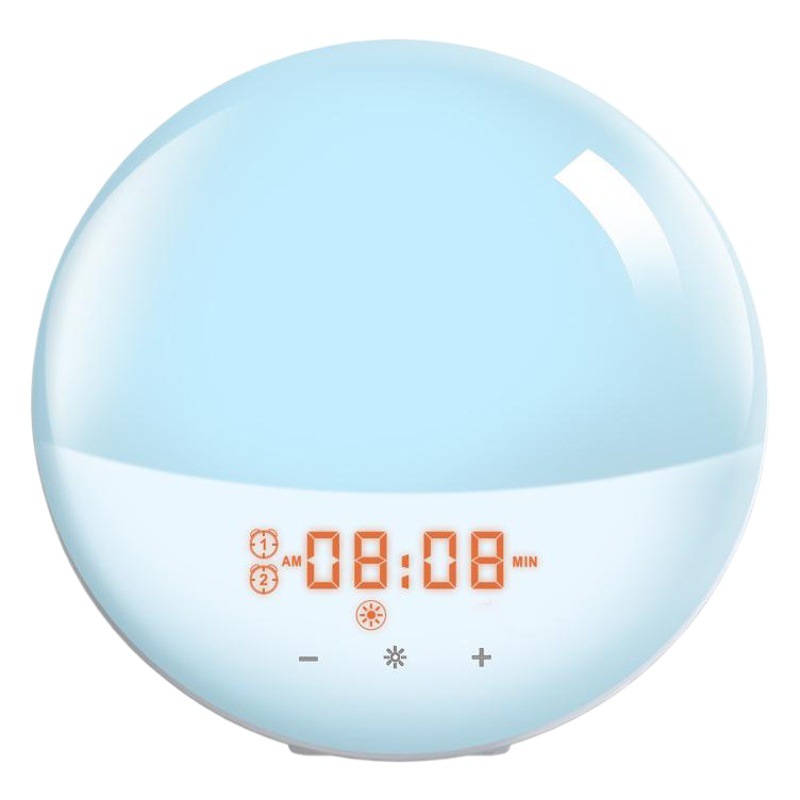 Popular touch colorful alarm clock wake-up light simulation Sunrise Sunset hypnosis atmosphere bedside table lamp nursing night light