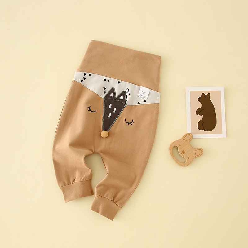 Picture of Children's High-Waisted Pp Pants 2025 Autumn New Korean Style for 0-3 Year Old Boys and Girls, Baby Tummy-Protecting Long Pants, Girls' Pants