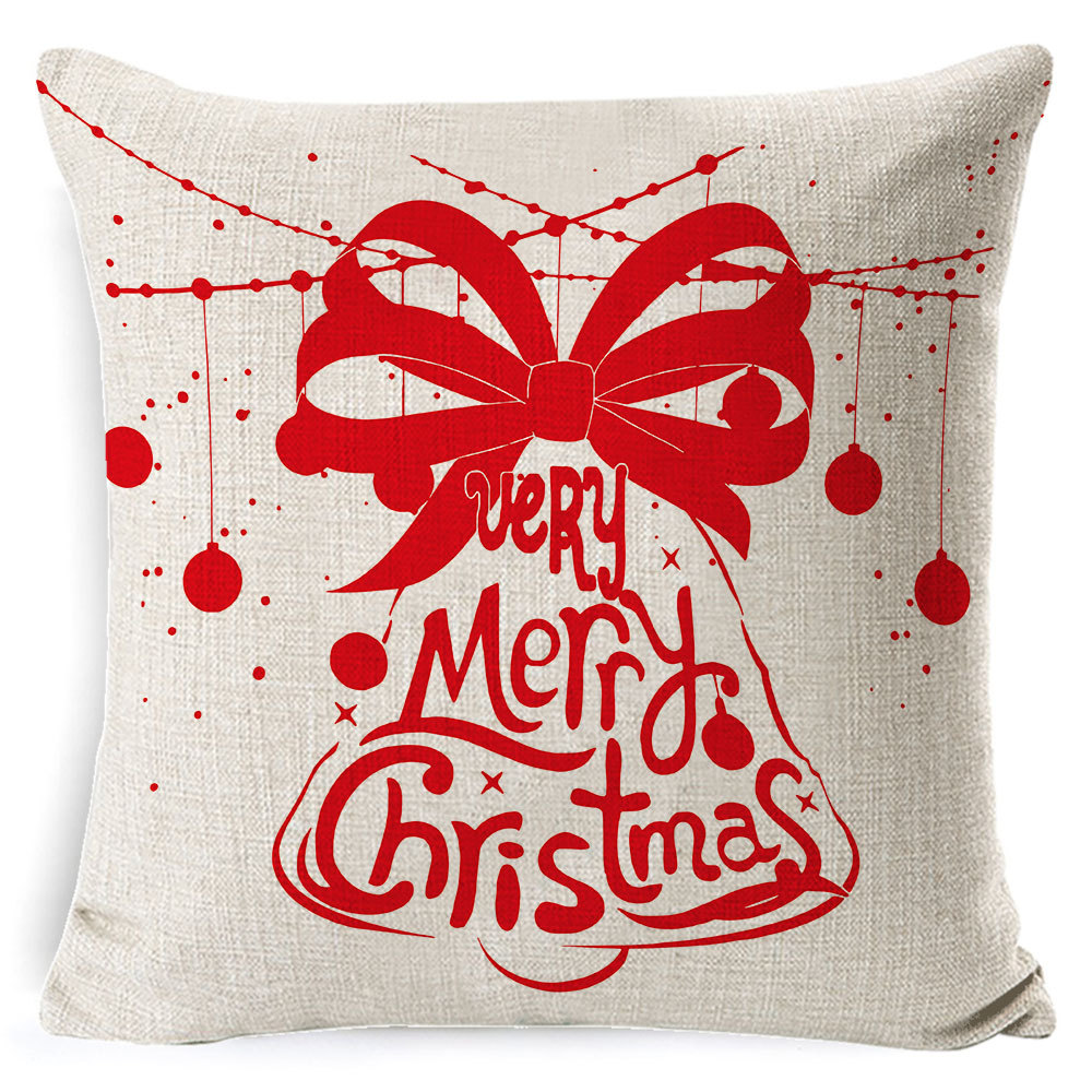 Picture of Christmas Pillow Case Linen Super Soft Peach Leather Printed New Amazon Household Products Cushion Pillow Case Custom