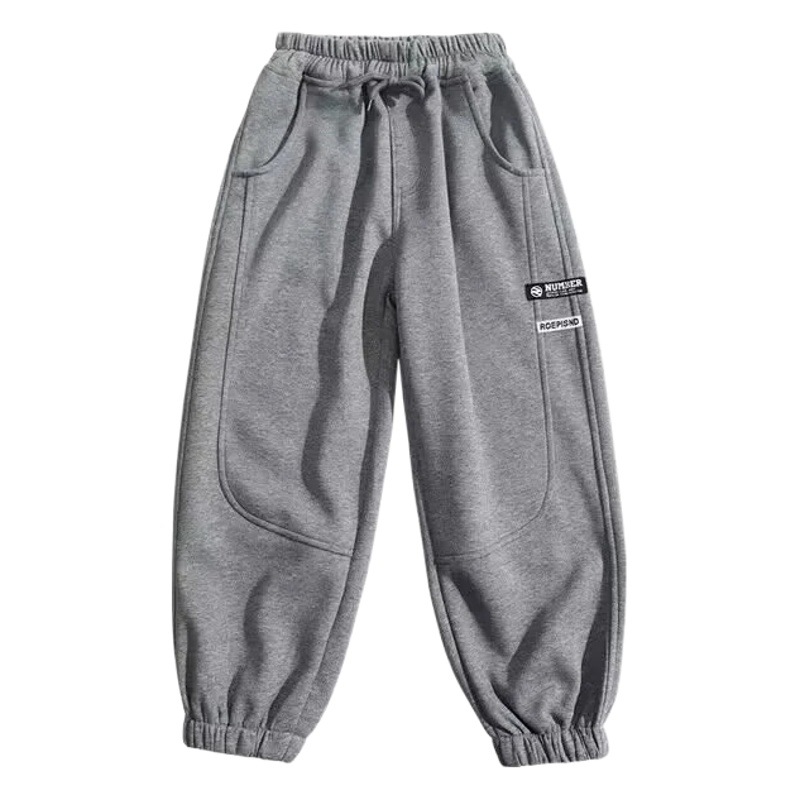 Children's Wear Boy's Autumn Pants 2024 New Style Middle and Large Children's Sports Boy's Street-fried Trousers Spring and Autumn Sweatpants Trendy