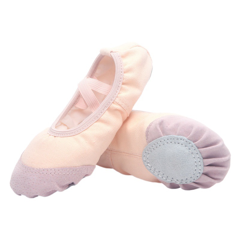 Dance Shoes for Kidsren and Girls, Soft-Soled Practice Shoes, Kitten Claws, Lace-Free Men's Figure Chinese Dance Ballet Leather Toe Dance Shoes