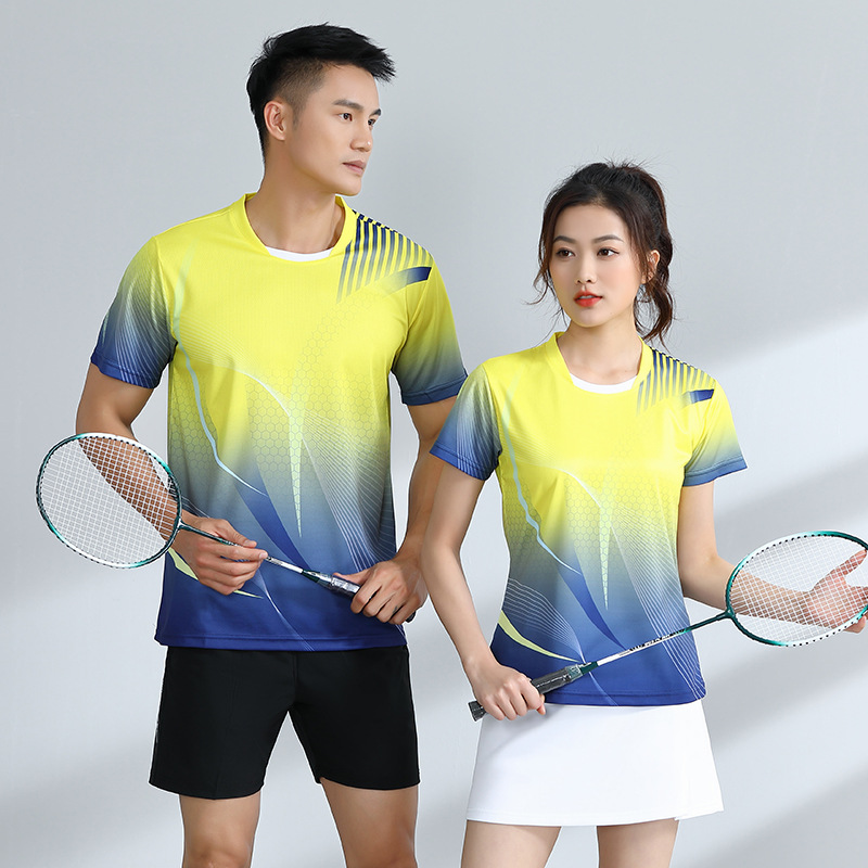 Picture of Badminton clothes sports suit women's quick-drying breathable tennis clothes men's table tennis competition training volleyball clothes printed logo