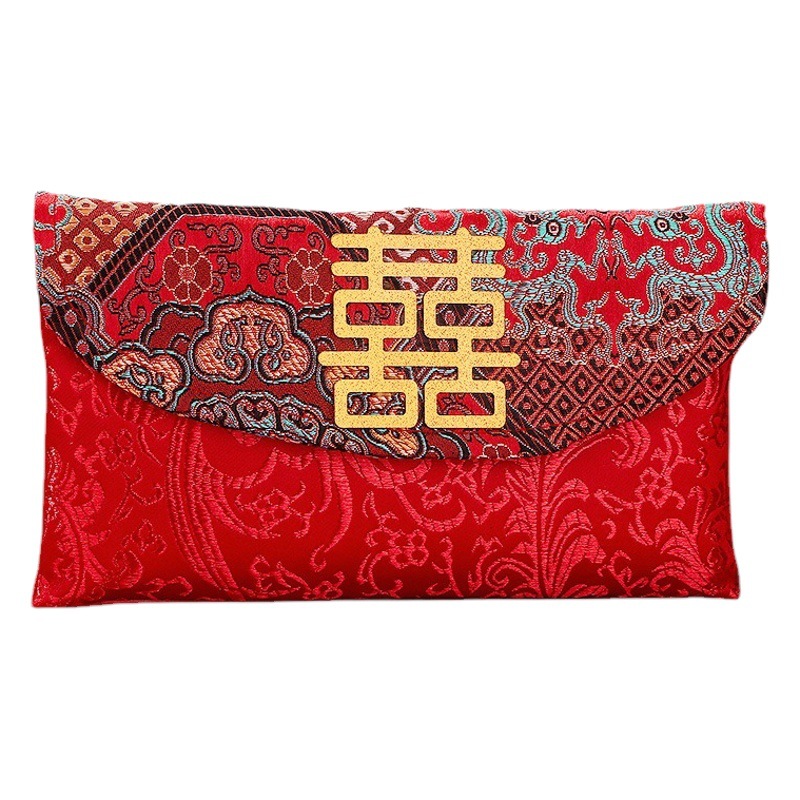 New 2023 fabric red envelope wedding high-end engagement ten thousand yuan red envelope wedding return special modified red envelope wholesale