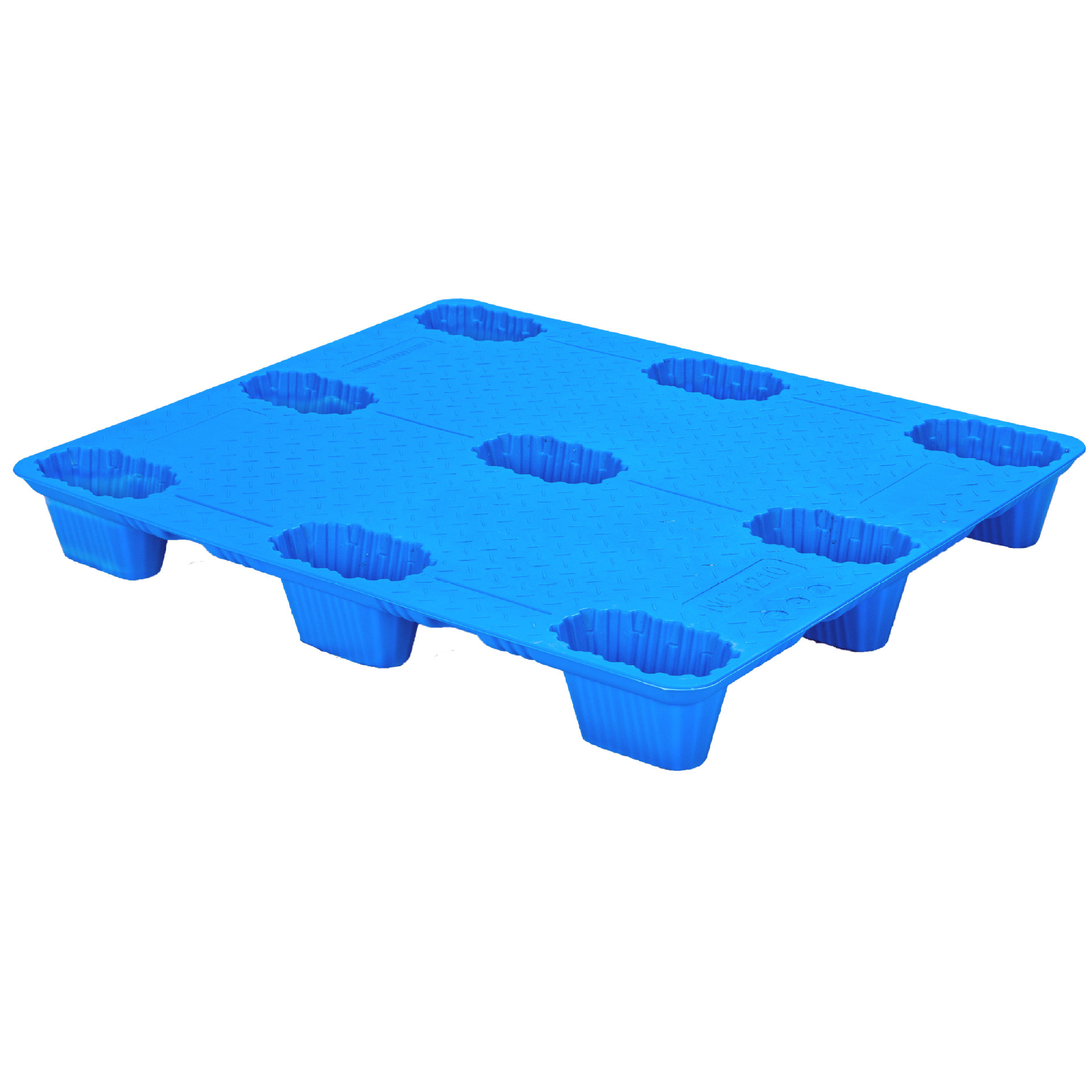 Picture of Xinyito blow molding nine-legged plastic pallet forklift logistics plane card warehouse turnover plastic moisture-proof backing plate factory