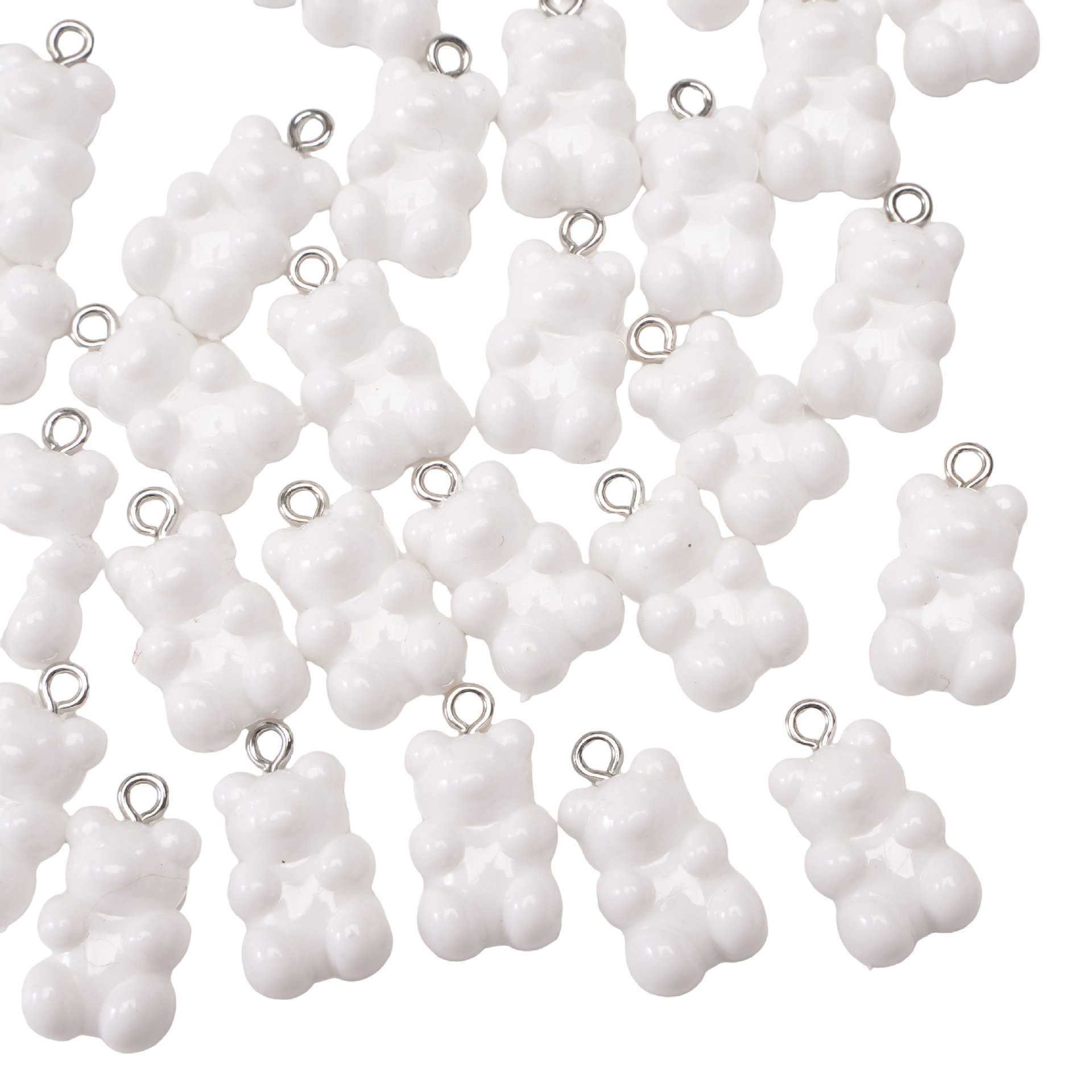 Picture of Transparent Candy Color Resin Bear Accessories Handmade DIY Homemade Bracelet Earrings Jewelry Keychain Pendant Material